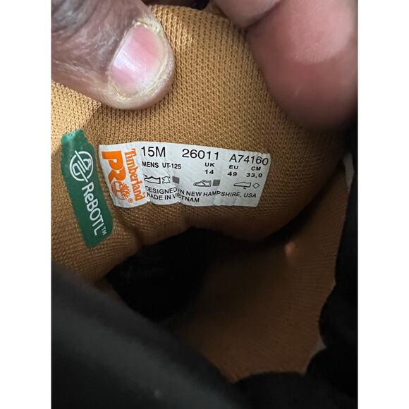 Timberland PRO 26011 Waterproof Soft Toe Work Boots Men’s 15M Wheat A74160 main image 5